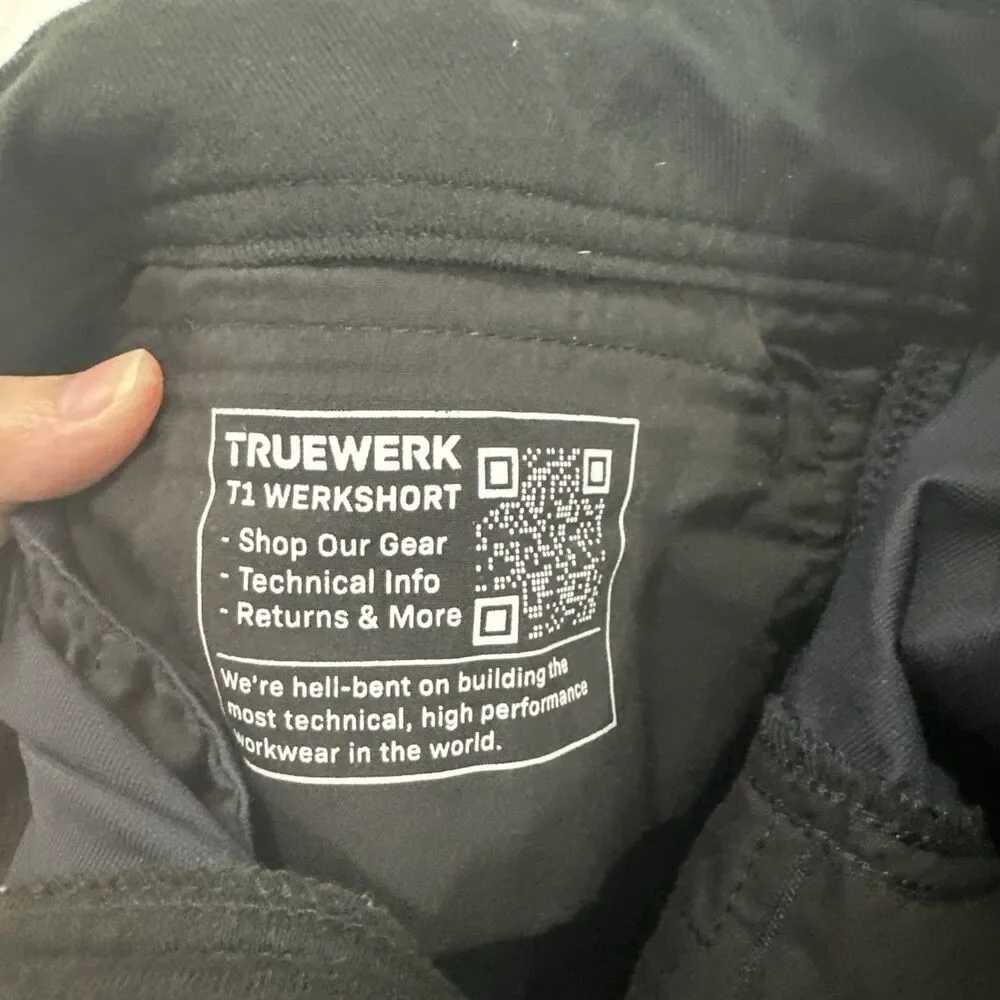Truewerk T1 Werkshort Blue Shorts Mens Sz 42 Long Outdoor Utility Cargo Stretch